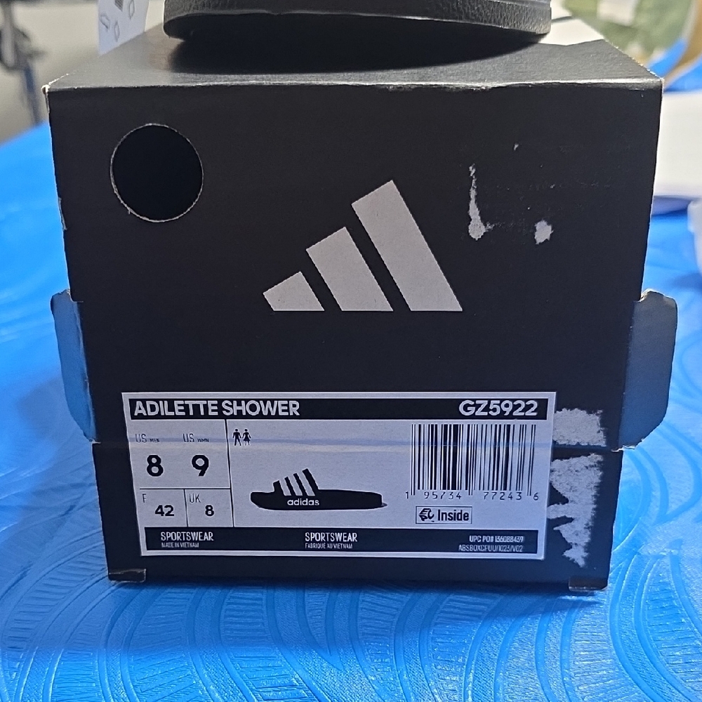 Adidas Adilette Shower Slides in Black